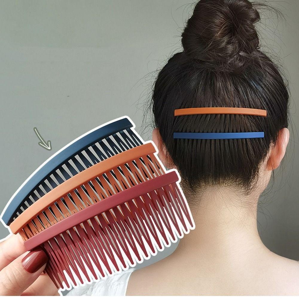 Agustina Wanita Sisir Rambut Hiasan Kepala Geometris Tetap Poni Tanpa Jejak Jepit Rambut Aksesoris Rambut Klip Rambut Buram