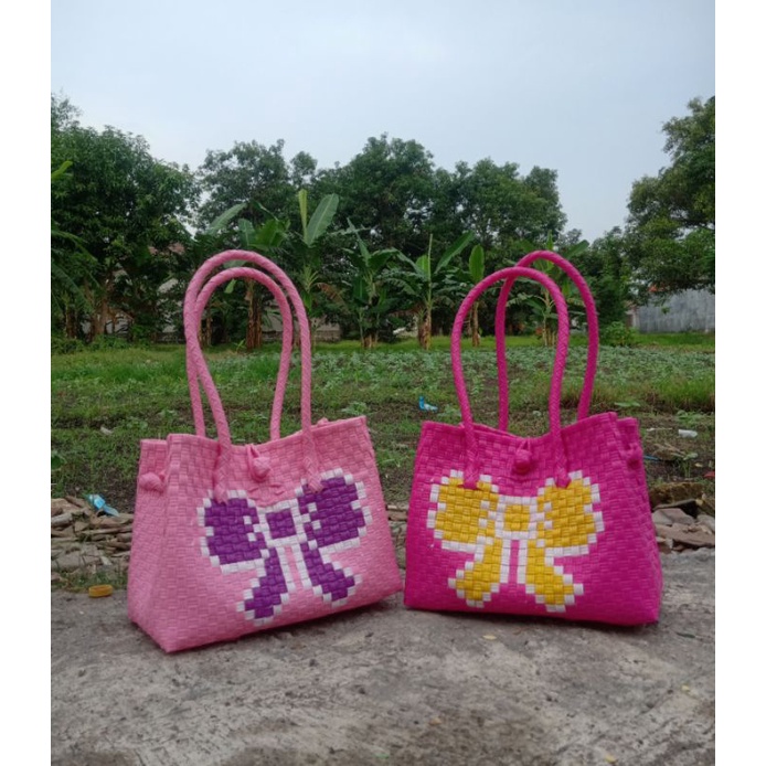 jali bag paty sulam/ tas anyaman/ tas jali hello kitty