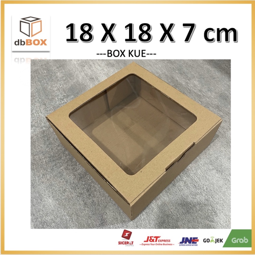 

BOX MIKA 18X18x7 cm kardus die cut, untuk kue hampers gift box MIKA KUE-