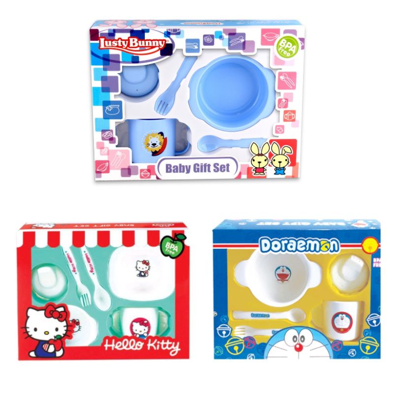 Lusty bunny Baby Feeding Gift Set Alat Makan Bayi / Kado Bayi LB1403 Doraemon LB107 / Hello Kitty LB102 / 1404 / 1411 / 1414 / 1415 / 1417 / 1422 / 1848 / 1827 / 1851 / 1847