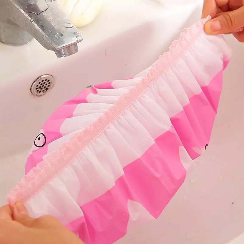 Penutup Kepala Mandi Karakter - Shower Cup Pelindung Kepala Waterproof / Topi Mandi / Penutup Kepala
