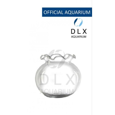 toples ikan bulat 3,3L / vas kaca DLX aquarium shella B