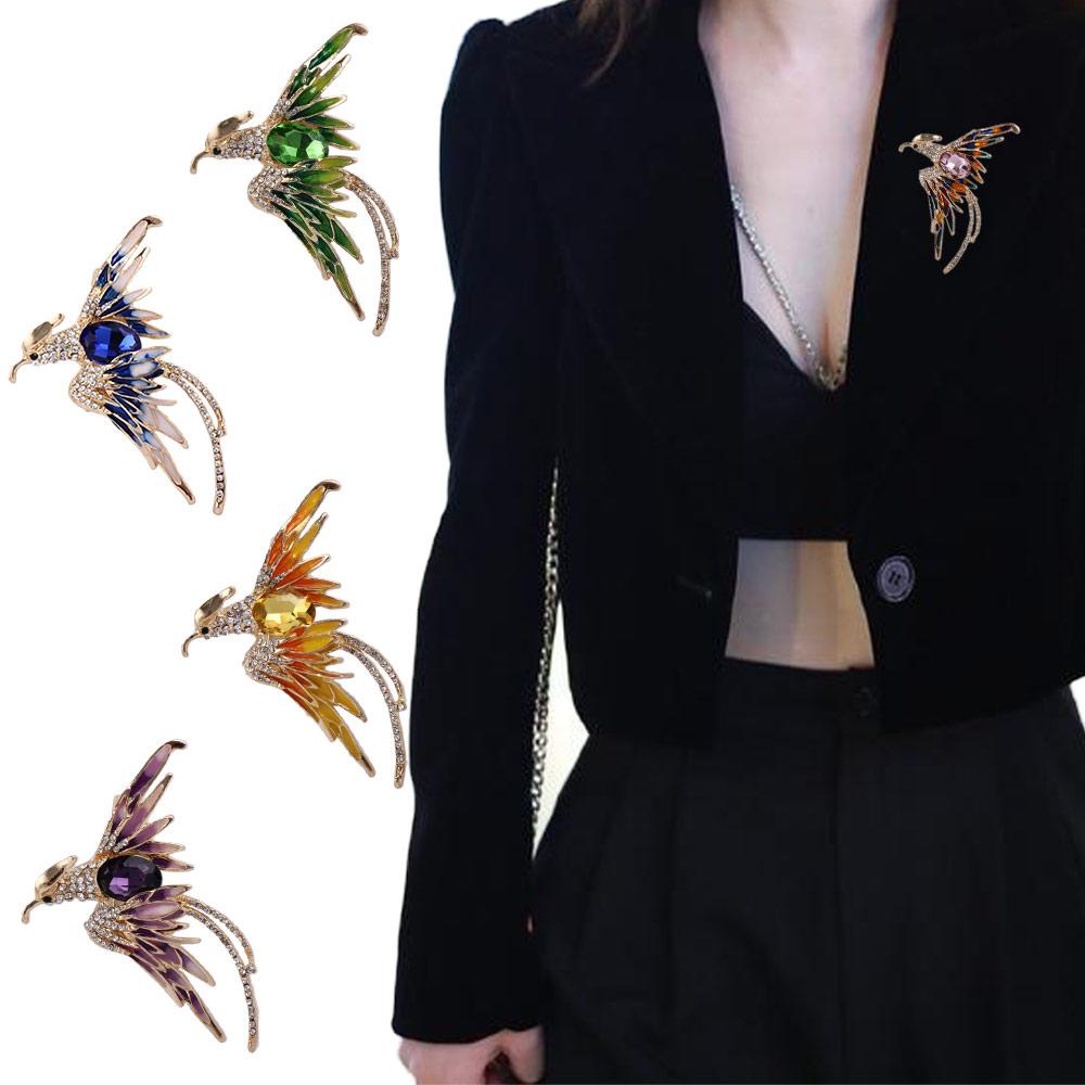 MXBEAUTY Bros Burung Elegan Manis Perhiasan Pesta Untuk Aksesoris Pakaian Anak Perempuan Gaya Cina Bros Lencana Pin