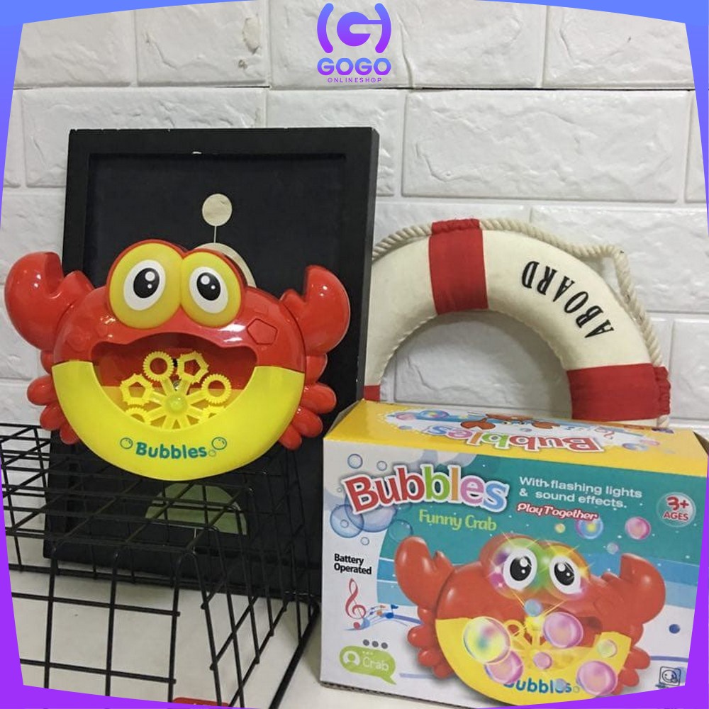 GOGO-M56 M57 Mainan Mandi Anak Bubble Crab Music Alat Pembuat Busa Mainan Gelembung Balon Sabun