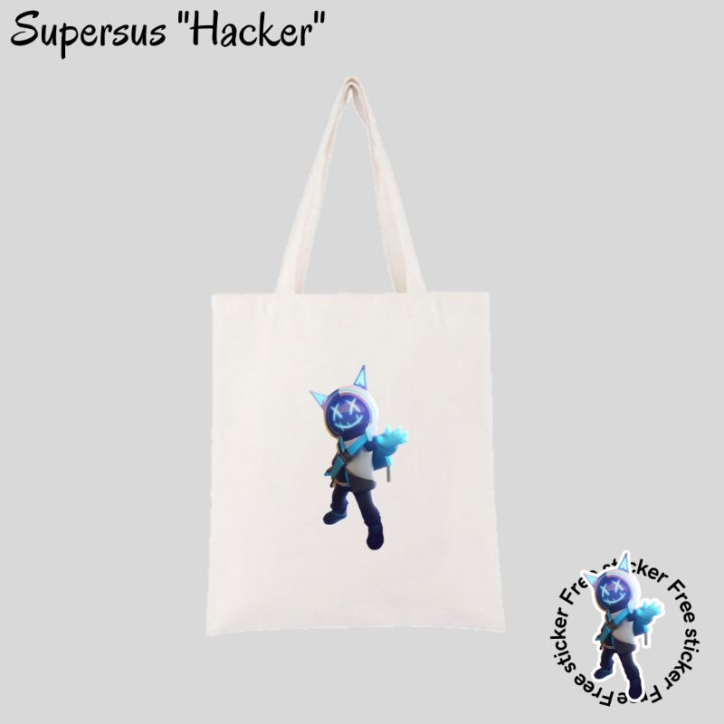 TOTE BAG SUPERSUS "Hacker" FREE STICKER