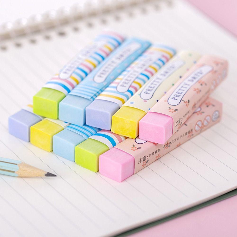 R-flower Long Strip Eraser Siswa Profesional Untuk Anak Kids Novelty Perlengkapan Kantor Sekolah