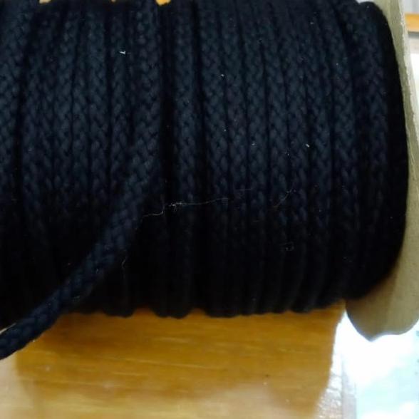Tali Tambang Kepang Katun 5mm Color Hitam