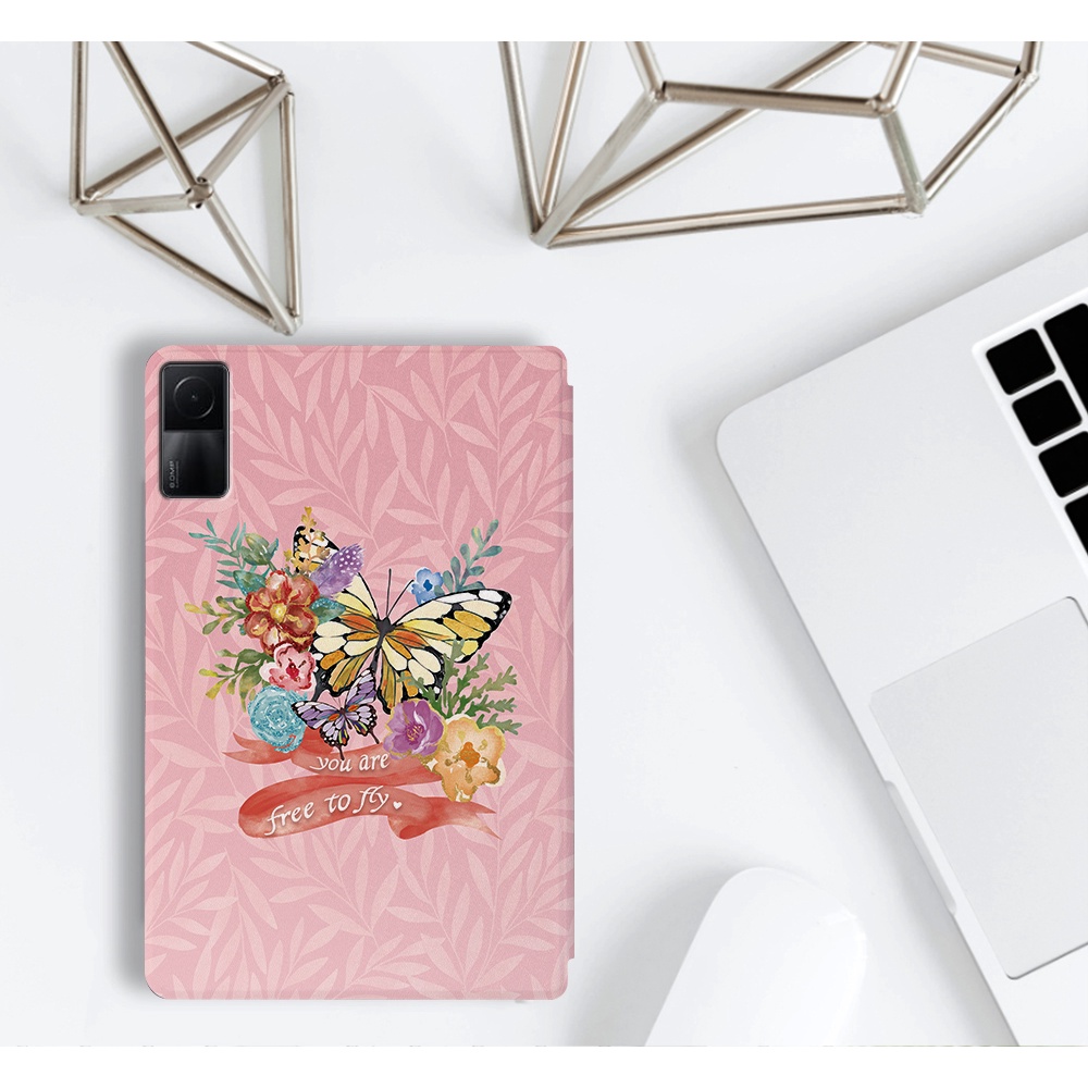 Casing Flipcase Xiaomi Redmi Pad (2022) 10.61 &quot;VHU4254IN 5G Bahan Kulit Motif Kupu-Kupu Butterfly