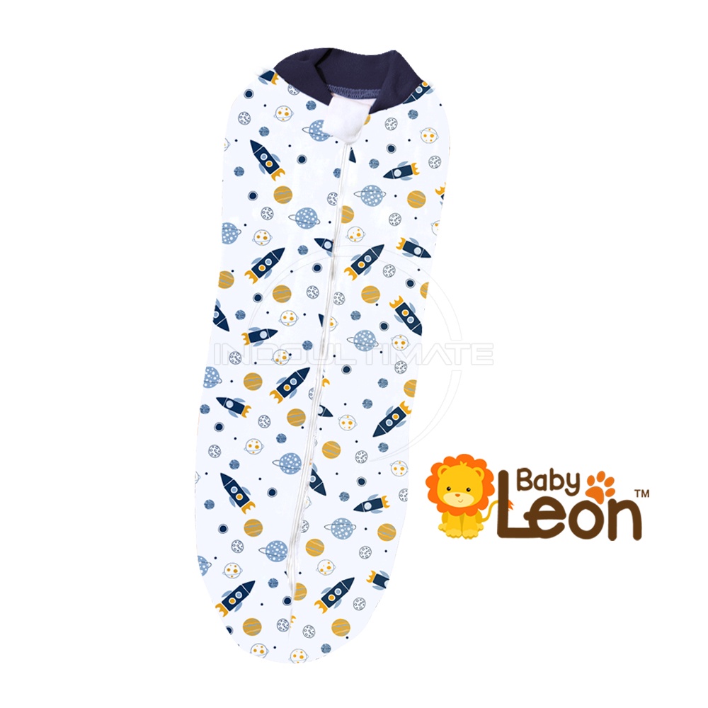 GEN 2 Bedong Bayi Instan PRAKTIS  Katun BABY LEON Baju pakaian selimut bayi BC-105 BC-109 Bisa Pilih Motif karakter topi double fleece