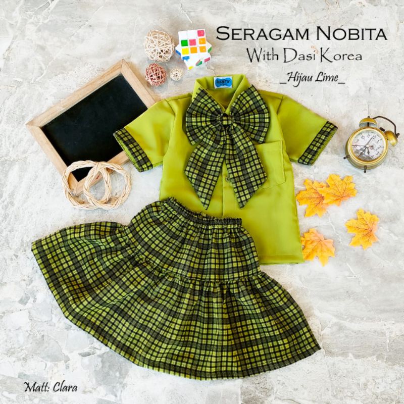 seragam Korea anak TK/seragam Nobita with dasi korea/seragam sekolah/seragam