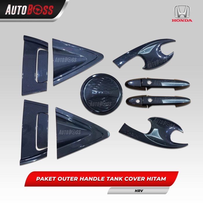 Paket Aksesoris HRV - Outer Handle Tank Cover Hitam Karbon Carbon