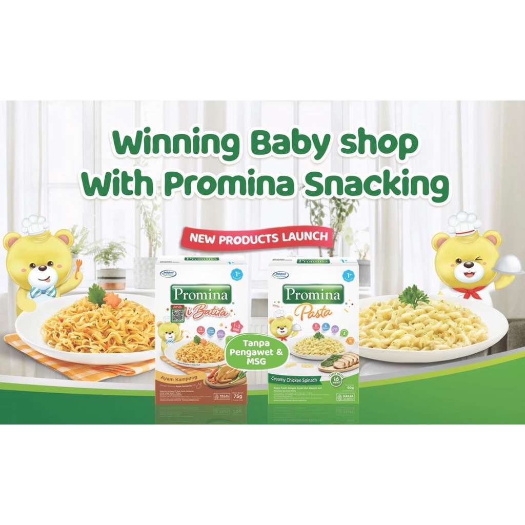 Promina Pasta Creamy Spinach &amp; Promina Mie batita / Cemilan Selingan Anak