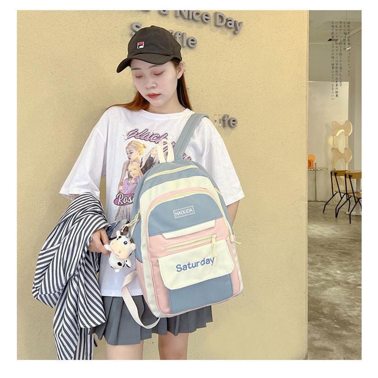 MV_Marvelouz MV804689 Tas RANSEL Wanita Canvas Include Gantungan Sapi Lucu terbaru 1kg bisa 2 tas supplier tas import EL 4689