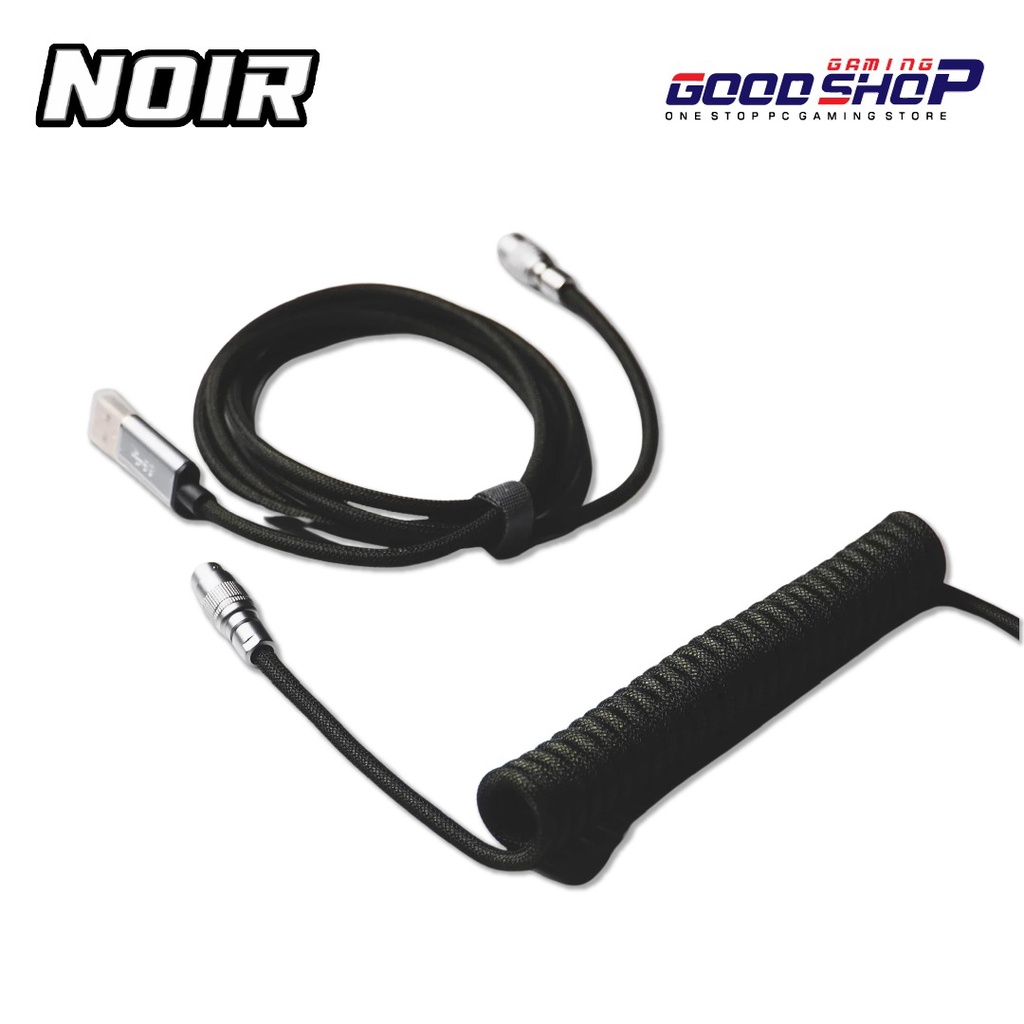 Noir Type-C Coiled Cable YC8 Aviator