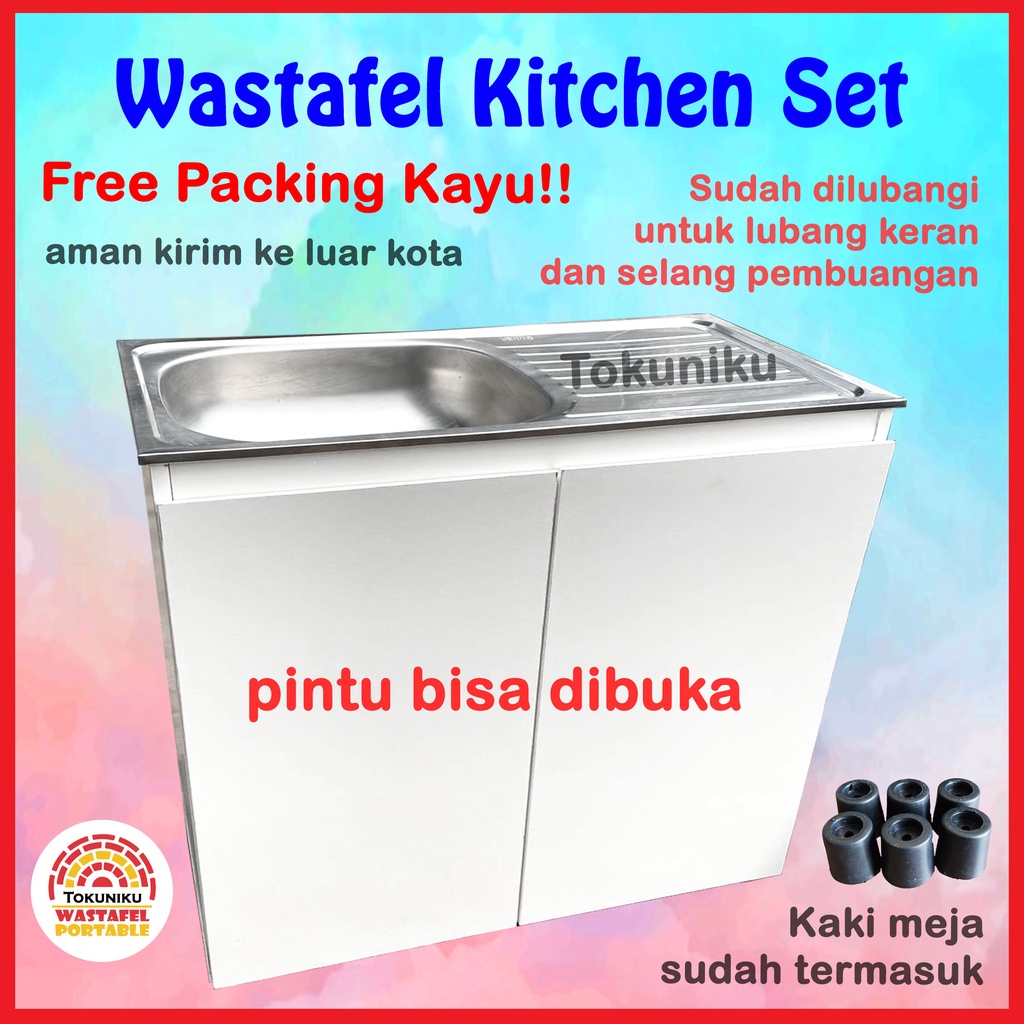Wastafel Cuci Piring Kitchen Set Kitchen Sink Wastafel Portable Wastafel Dapur Tokuniku