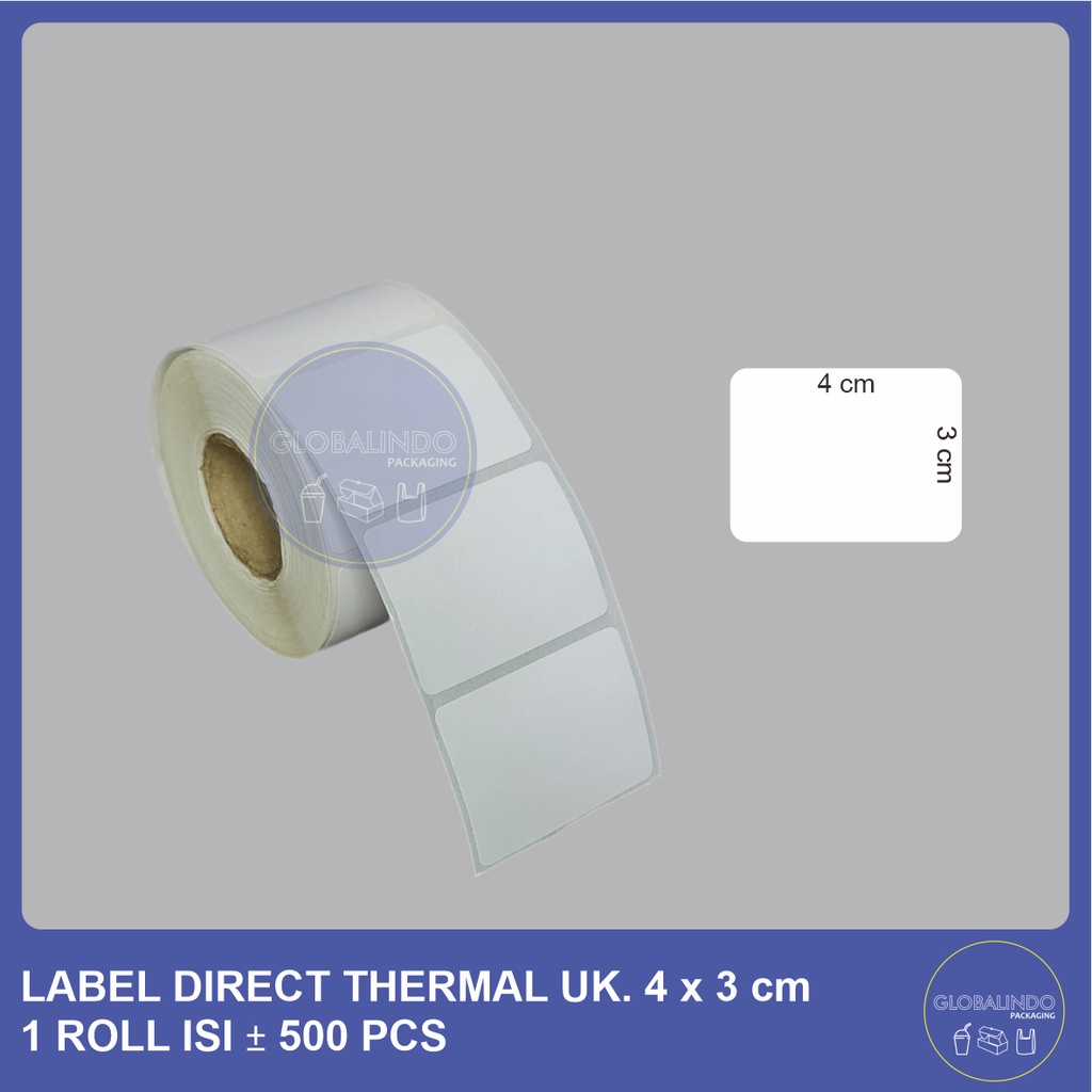 

Sticker Label Direct Thermal Uk. 4 x 3 cm