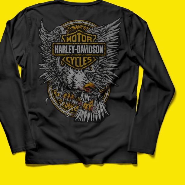 KAOS HARLEY DAVIDSON LENGAN PANJANG , ORIGINAL NEW STATES APPAREL - S