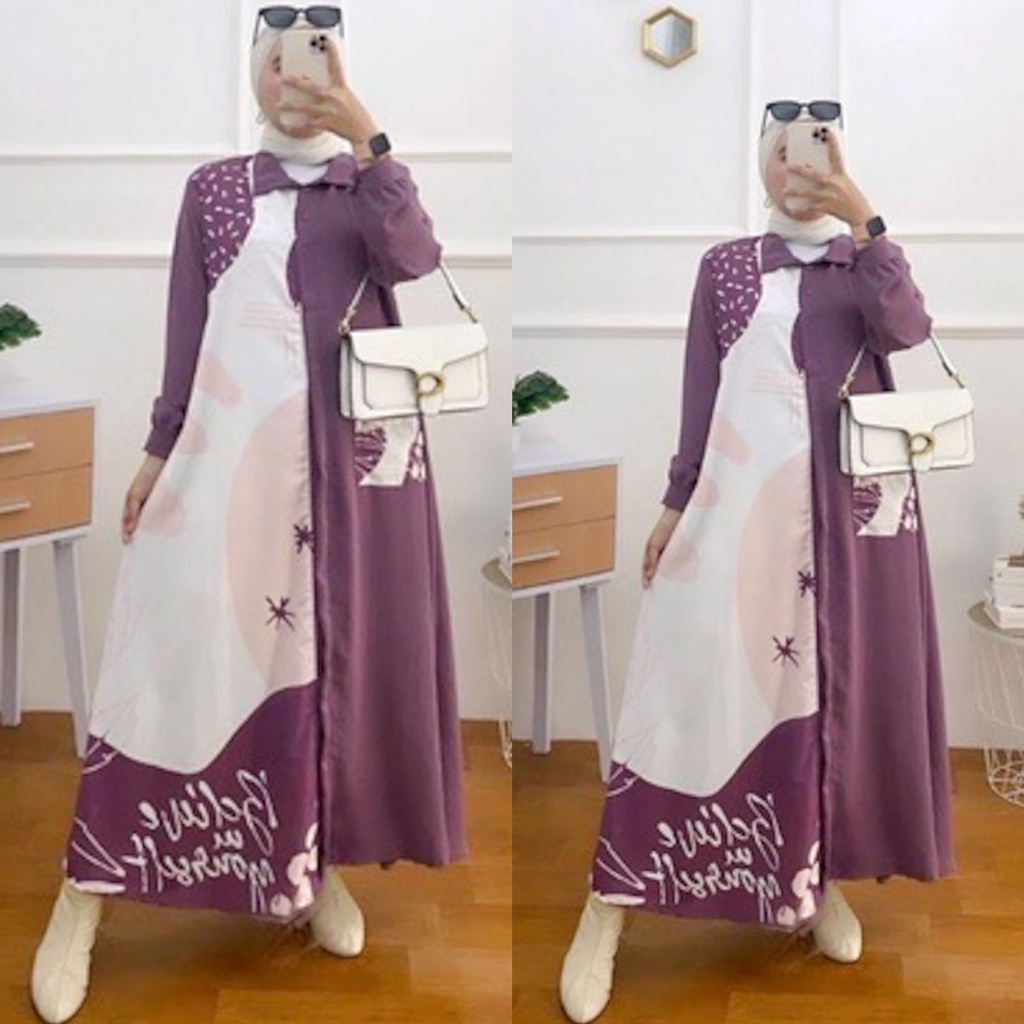 LAILA DRESS GAMIS PREMIUM WANITA AIRFLOW CRINCKLE DEODORA RAYON