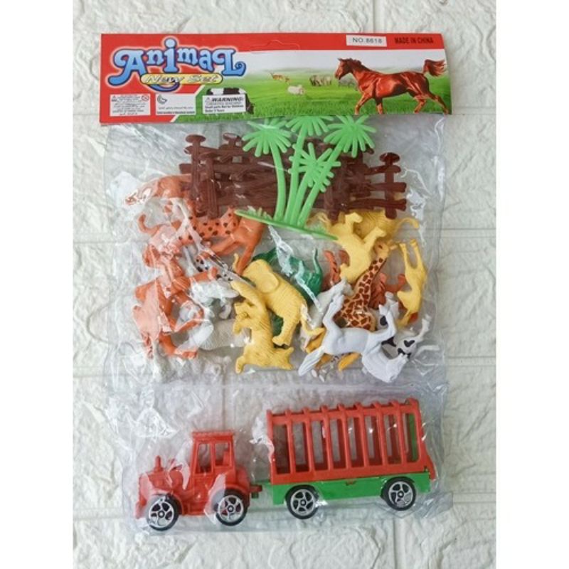 ANIMAL 12PCS+TRUCK KTG 8617