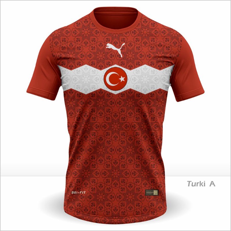 Jersey Turki Piala dunia 2022-2023 kaos printing grade kw free name