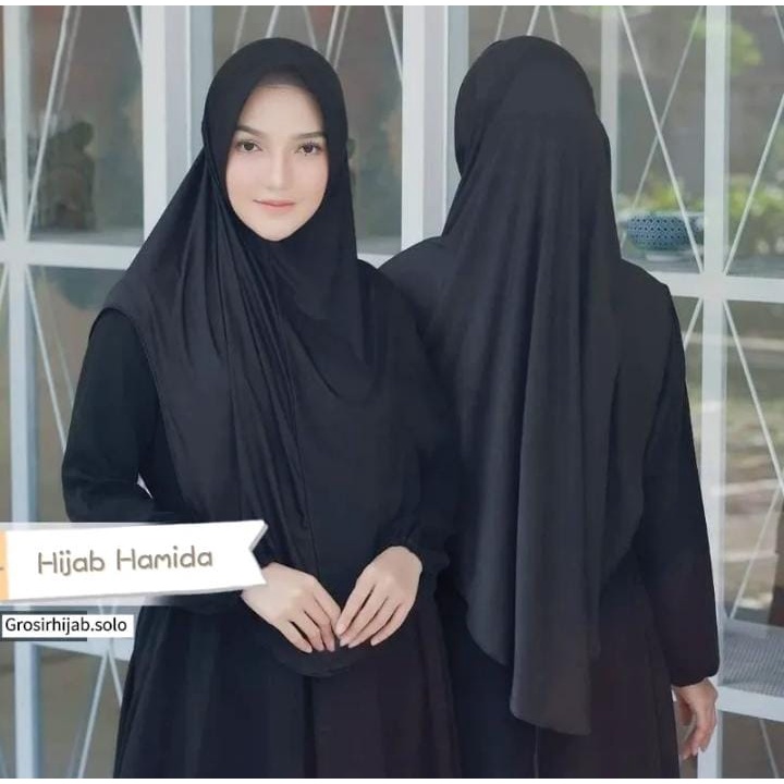 (KJI) HIJAB HAMIDA PINGUIN SIMPEL PED ANTEM INSTAN JERSEY