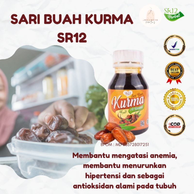 

SARI BUAH KURMA SR12 - untuk mengatasi anemia, menaikkan trombosit, menurunkan hipertensi, penderita diabetes, sumber energi