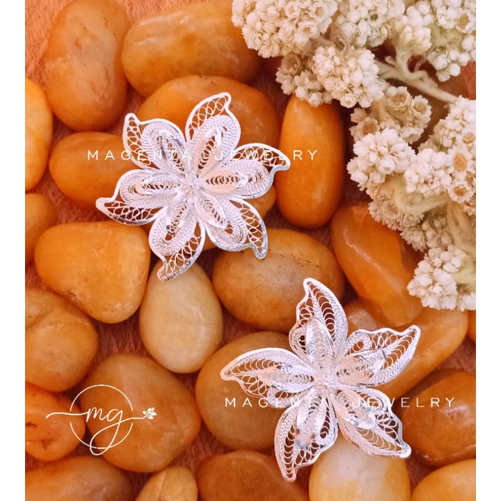 BB035 bros tembaga handmade lapis perak kotagede/bros perak kotagede