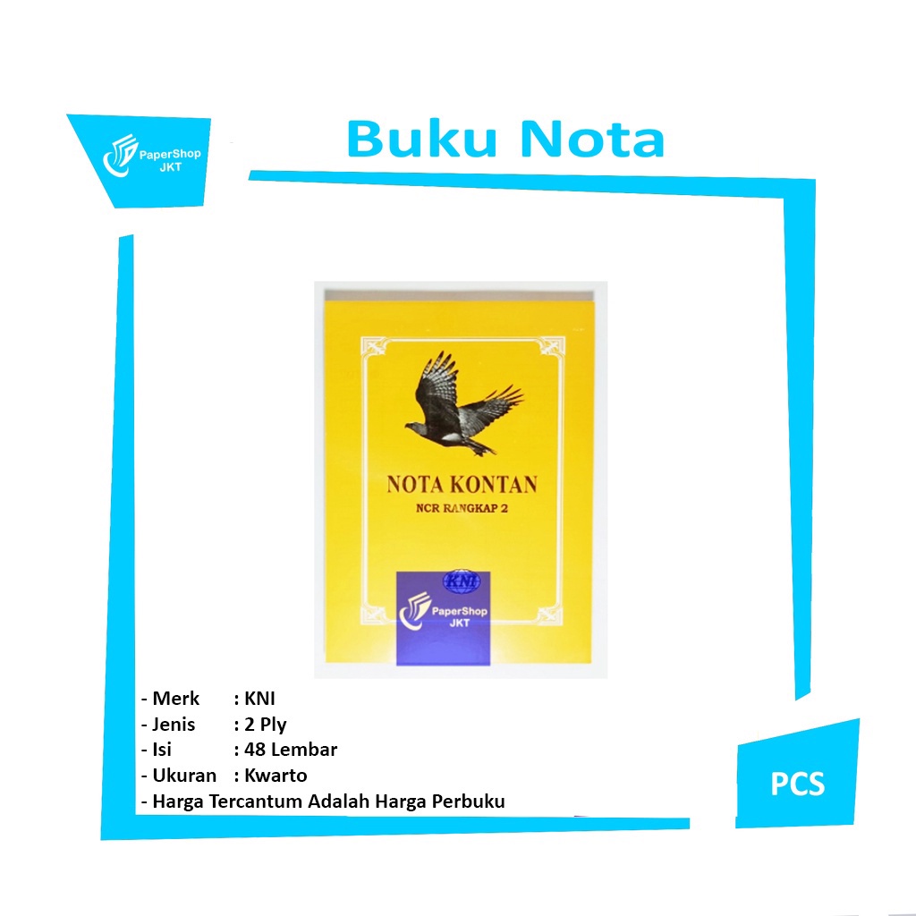 

KNI - Buku Nota Kontan 2Ply Besar - Pcs