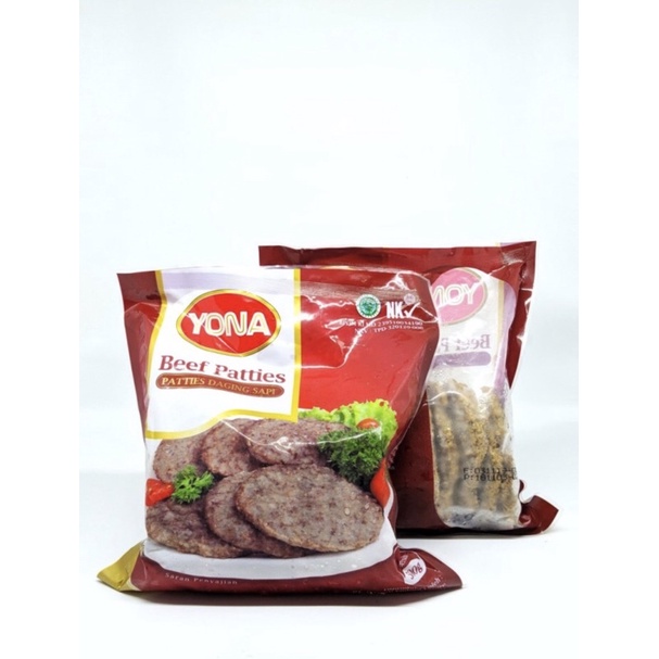 

YONA BEEF PATTIES 500 GR ISI 10 / BEEF PATTIES /YONA / DAGING SAPI