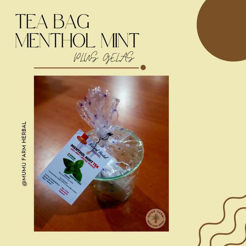 

TeaBag/Teh Celup Herbal Menthol Mint (Menthol Mint Tea) Bonus Gelas