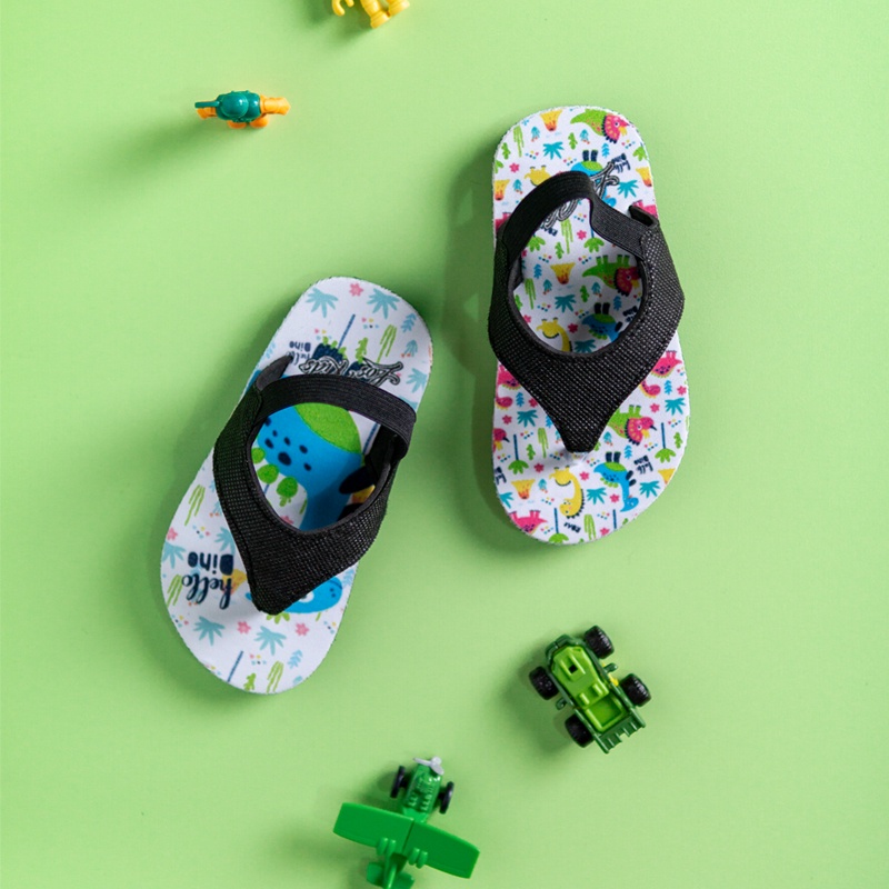 Bayar Ditempat Sendal Anak Tali Belakang Flip Flops Karakter Dinosaurus Printing