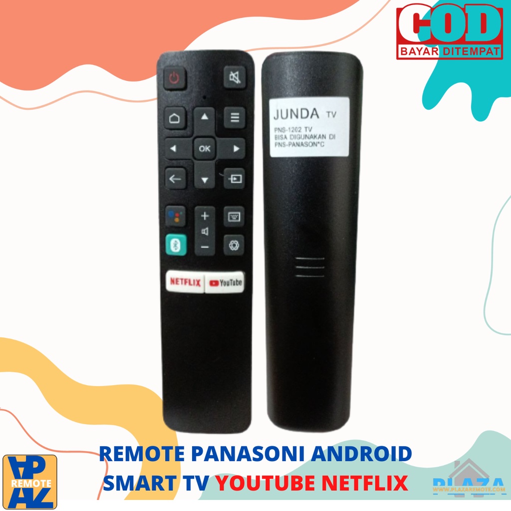 REMOTE TV PNS ANDROID SMART TV YOTUBE NETFLIX TANPA SETTING PANASONI ECER &amp; GROSIR