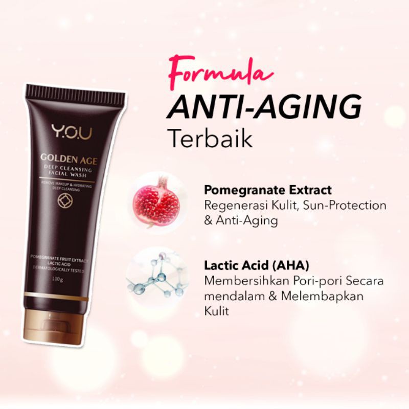Golden Age Deep Cleansing Facial Wash 100gr l Refining Serum 20ml by Y.O.U