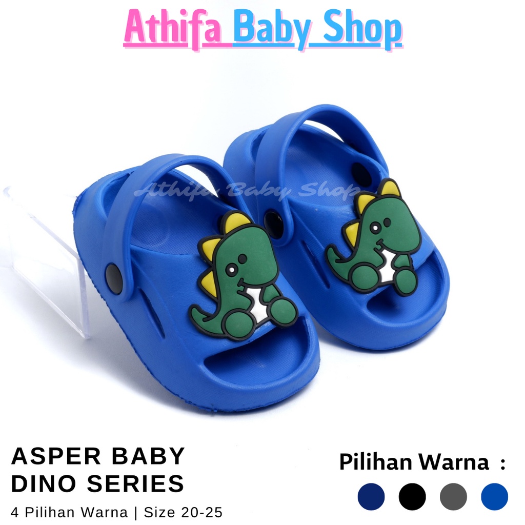 Sepatu Sandal Anak Laki Bayi Balita Usia 6 7 8 9 10 11 Bulan 1 2 3 Tahun Sendal Gunung Karakter Lelaki Spon Prewalker Phylon Ringan -Asfer Dino-