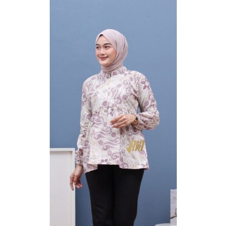 BAJU BATIK WANITA MODERN MONALISA GENES M,L,XL asli PEKALONGAN