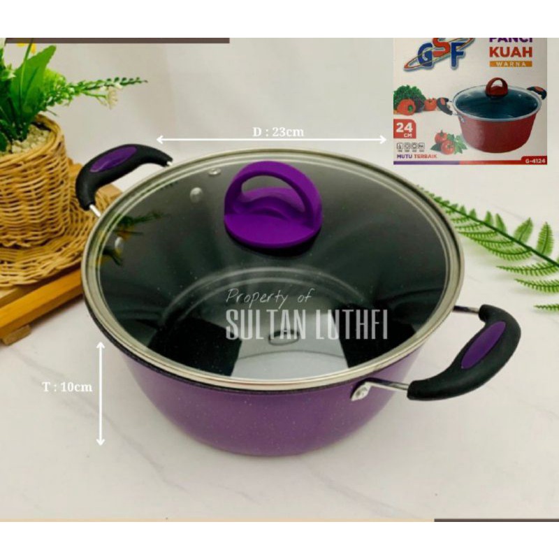 Panci Kuah Warna Enamel 24cm GSF