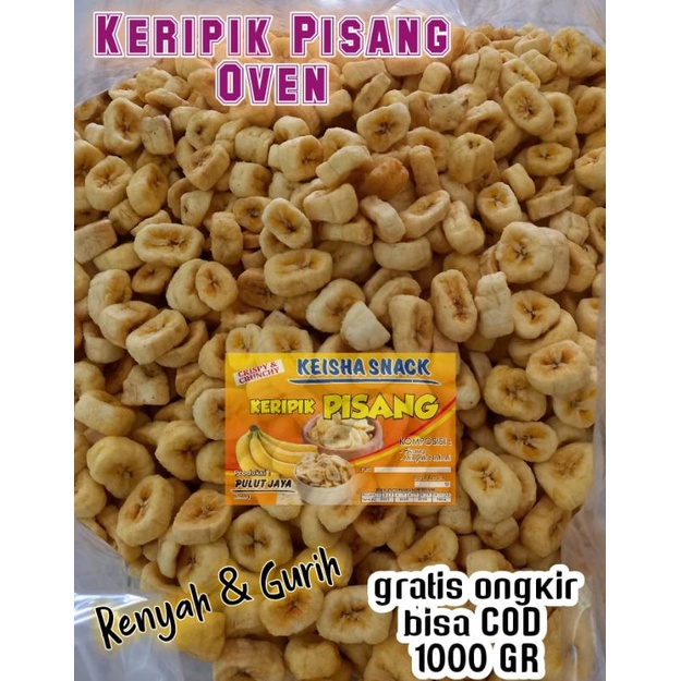 Keripik Pisang oven gurih manis 1000gr/1kg