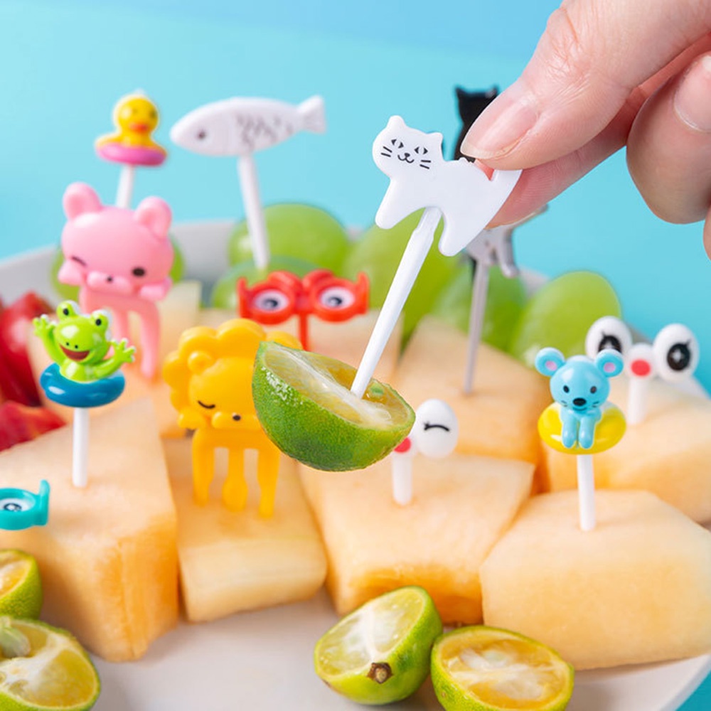 Garpu Buah / Kue / Dessert Mini Bentuk Kartun Hewan Untuk Peralatan Makan Anak