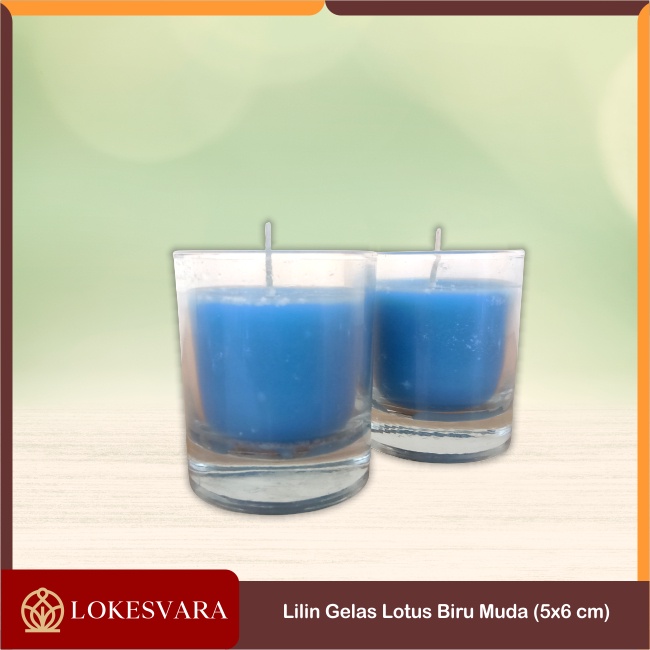 Lilin Candles Gelas Lotus Stearin Wax Dekorasi 5x6cm