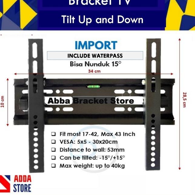 Bracket Braket Smart TV 32 40 42 43 Inch Sony Toshiba Aqua Polytron - LOKAL