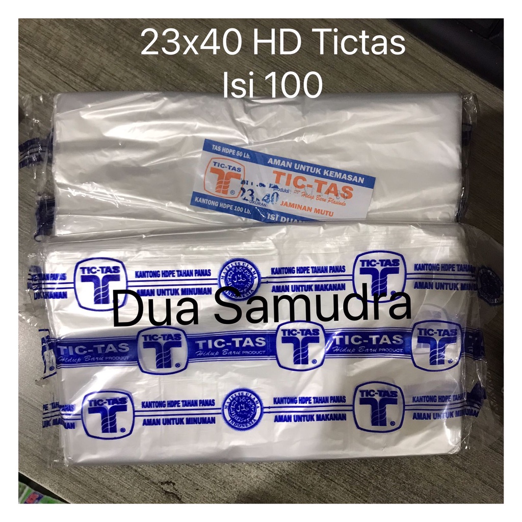 (EK-26-PR) Kantong Plastik HD TICTAS Plastik HD Anti / Tahan Panas 20x30 - 20x35 - 23x40 cm  23x40 I