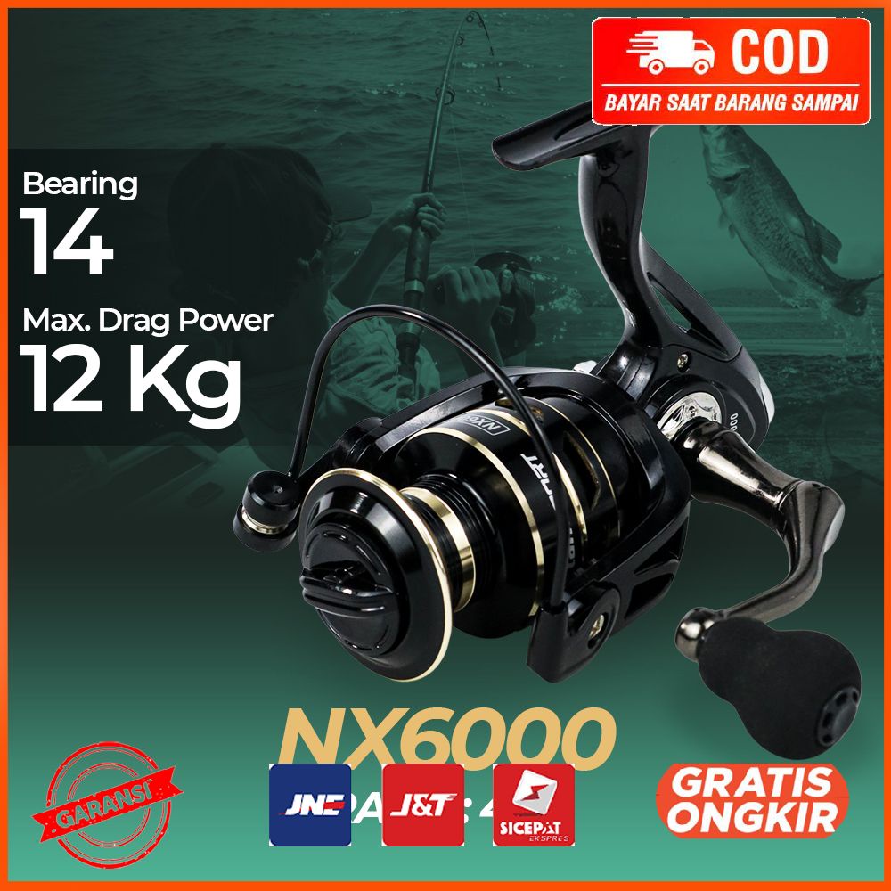 NX6000 Series Metal Reel Pancing Fishing Reel 4.7 banding 1 Gear Ratio