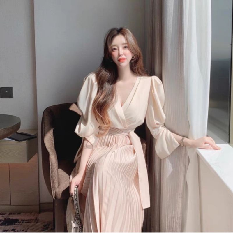 MDLV ~ 58500# Shelomita Asymmetrical Wrap Dress Premium Import