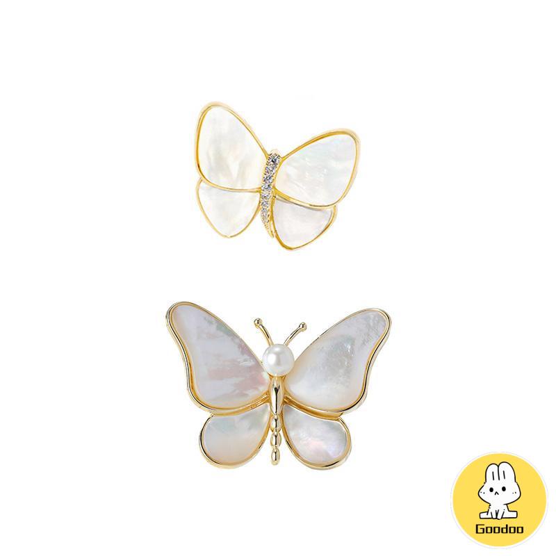 Bros Kupu-kupu Mutiara Busana Wanita Aksesori Jas Temperamen Kelas Atas -Doo