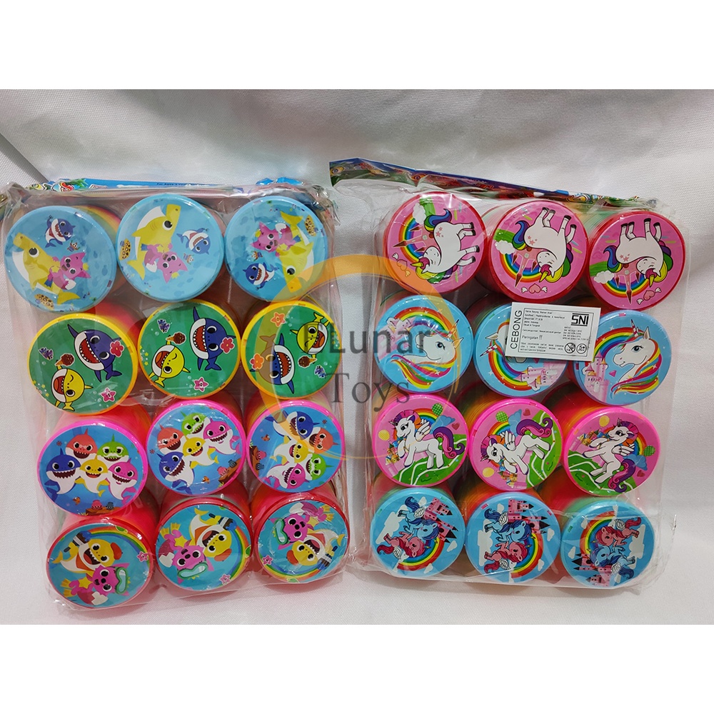 Mainan Per Pegas Slinky Jumbo (GROSIR) Karakter Rainbow Spring Elastis Besar