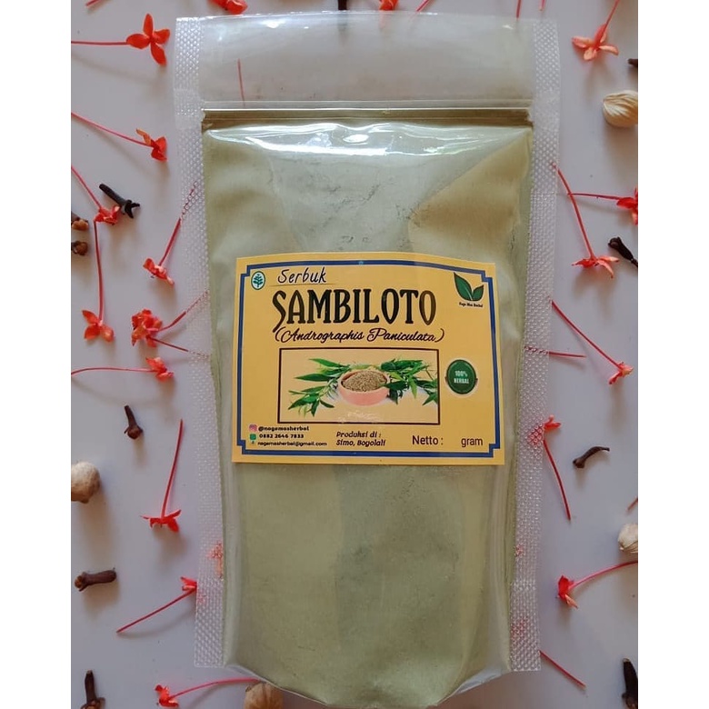 

Sambiloto / Sambiroto Bubuk 200gr Murni 100% Tanpa Campuran