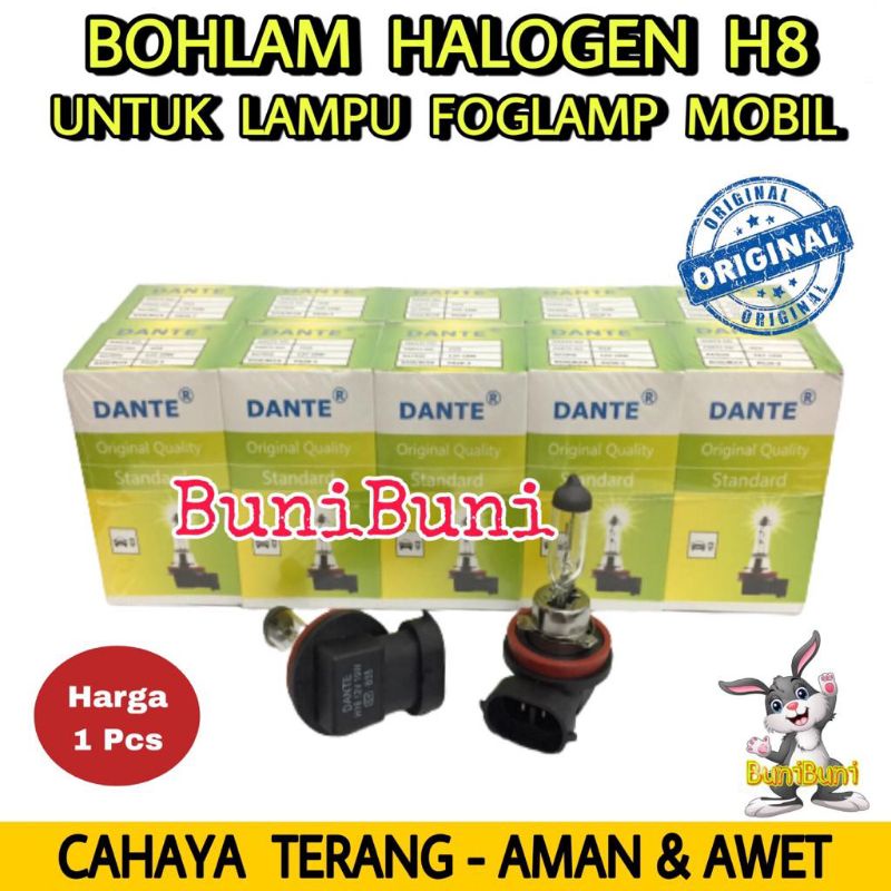 Bohlam Lampu Halogen H8 12V 35W Untuk Lampu Kabut Foglamp Brio Mobilio BRV HRV Rush