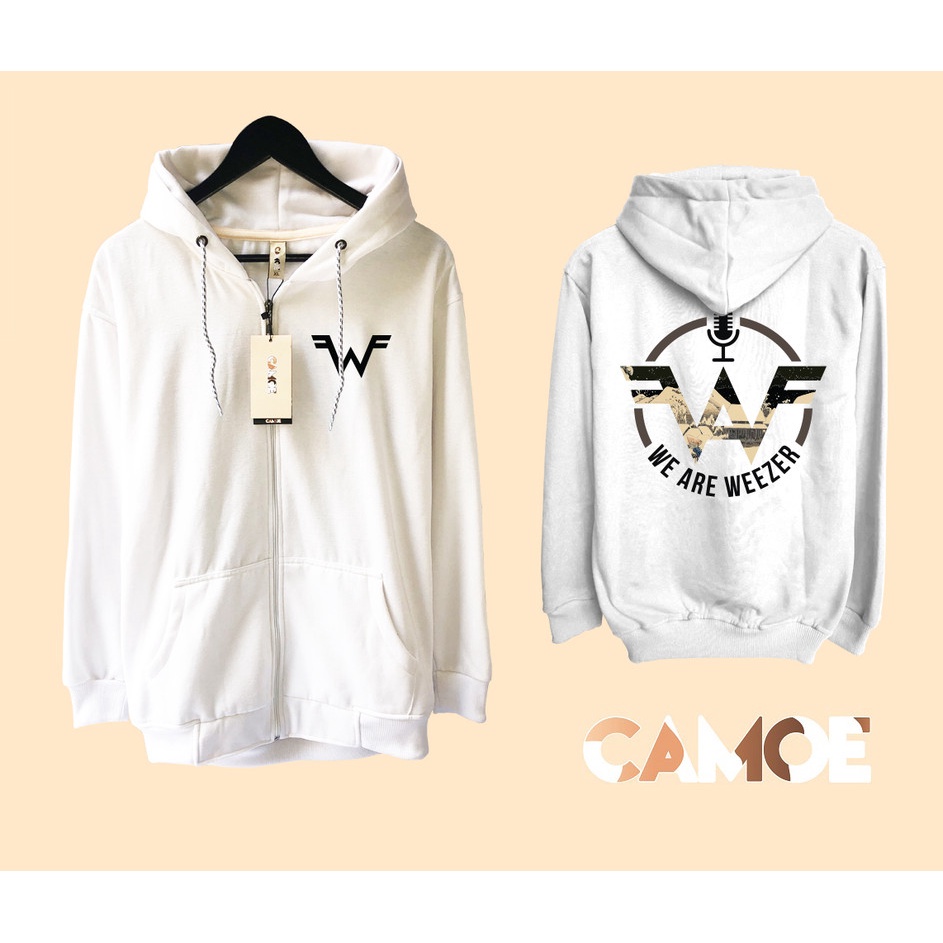 Jaket Hoodie Zipper We Are Weezer Podcast Music Band