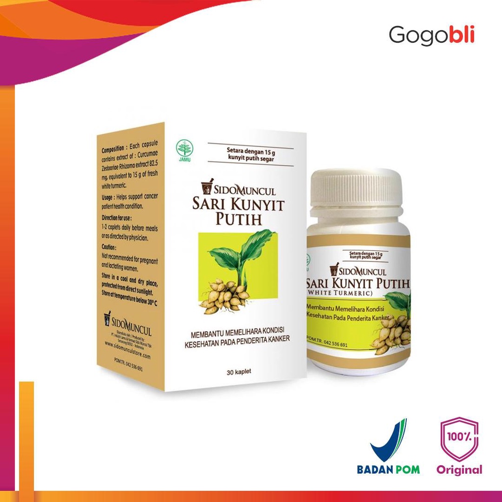 Sidomuncul Kunyit Putih 30 kapsul
