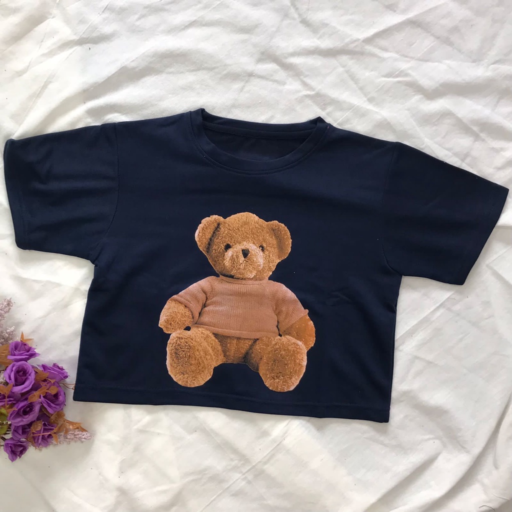 BEARSIT - Baju Kaos Wanita Crop / Baju Kaos Wanita Oversized L/XL (LLC)